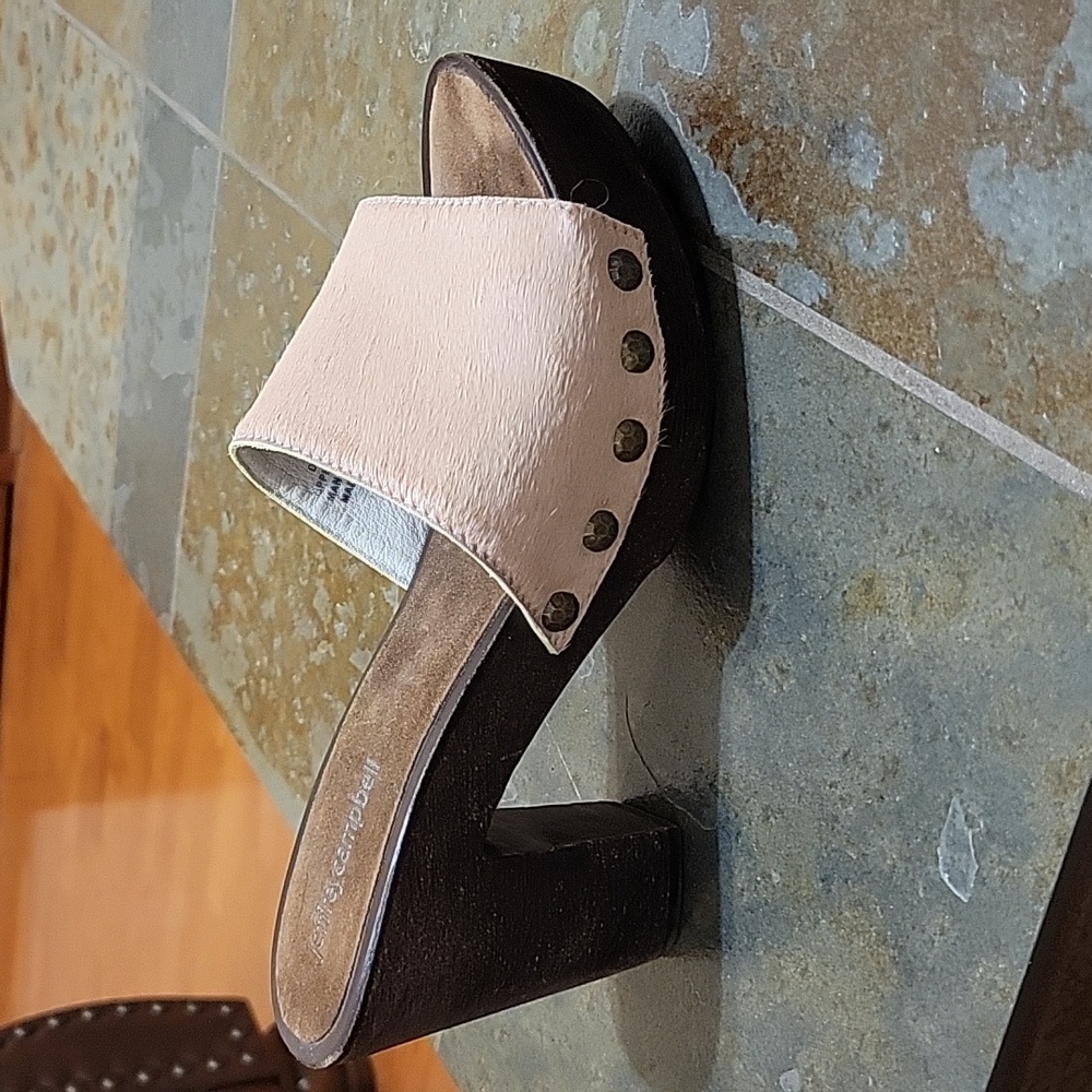 Jeffrey Campbell - Dlight-F Pink Calf Hair Riveted Platform Sandals Womens - 9M - Picture 5 of 13